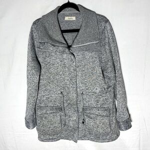 Liquid X Grey Zip Front Utility Style Sweatshirt M